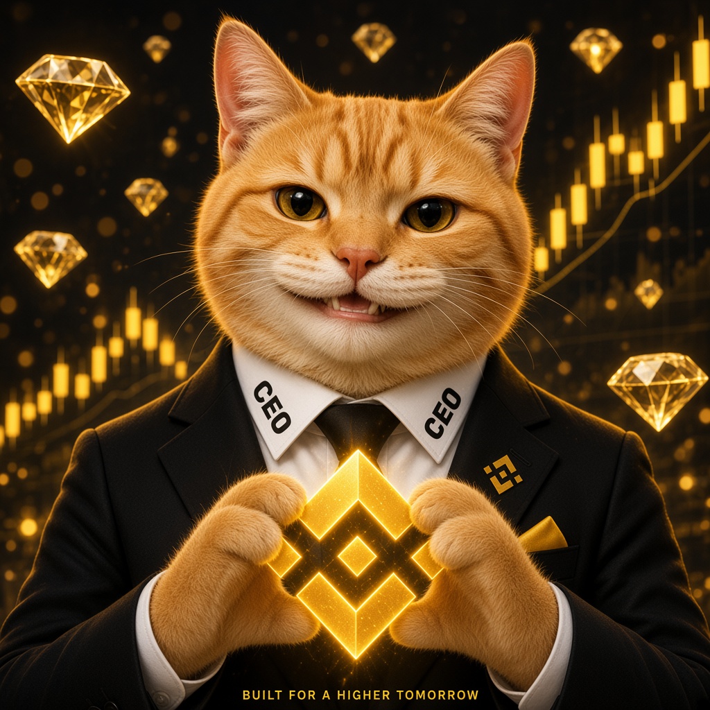 StockCat diamond hands holding BNB